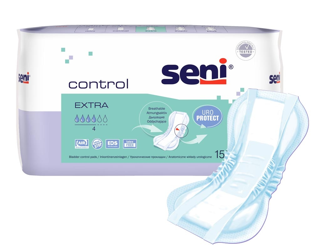 SENI Control EXTRA - Inkontinenzeinlagen - 15 Stück Einzelpack