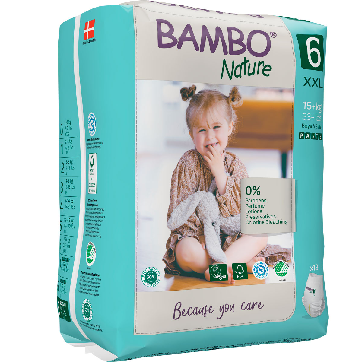 Bambo NATURE - Training Pants Gr. 6 JUNIOR EXTRA [XXL] - (5x18 Stück) Jumbopack