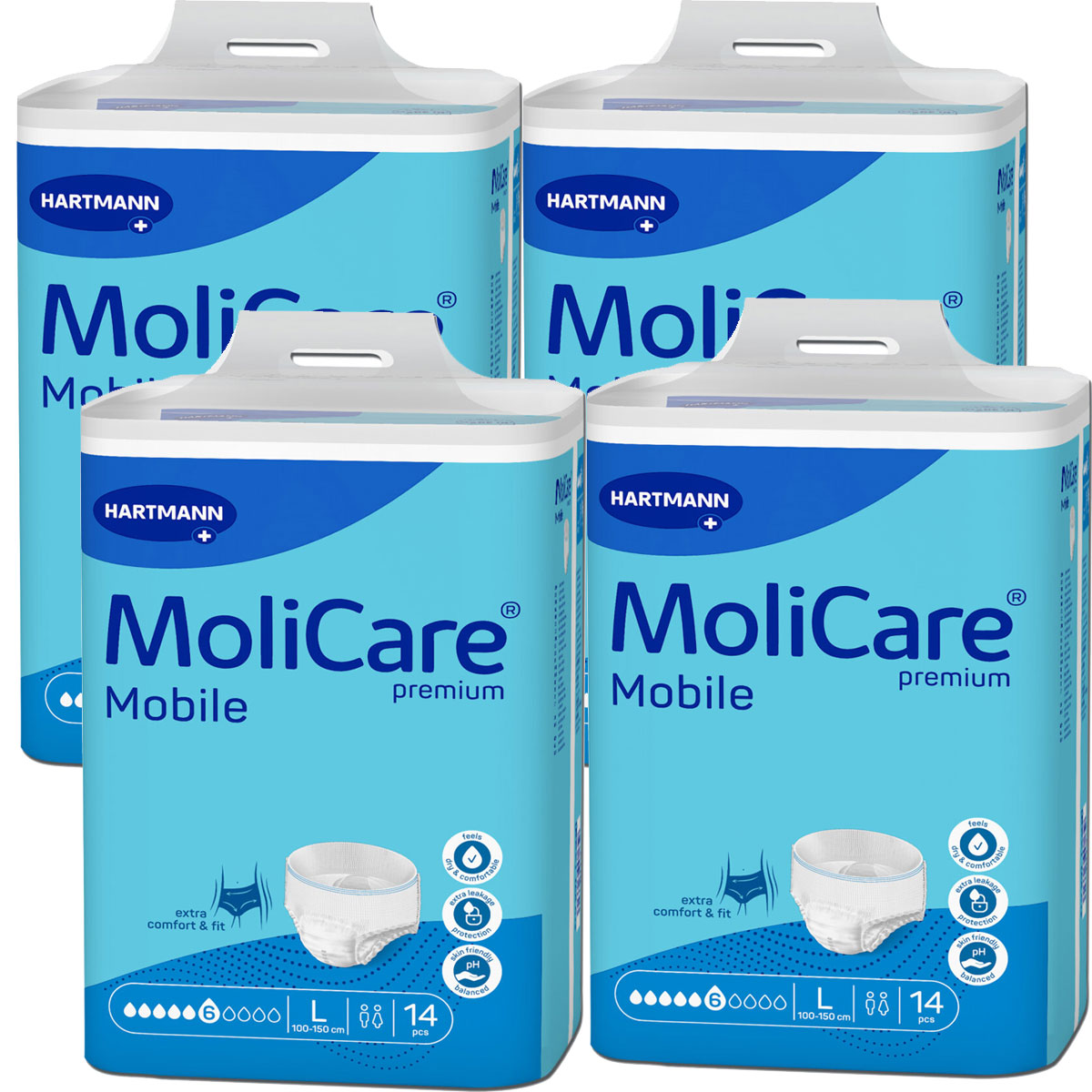 HARTMANN MoliCare® Premium Mobile 6Tr. - Ink.Hose - L - 4x14 Stück