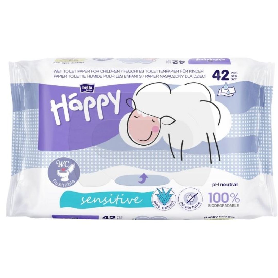 Bella Happy - feuchtes Toilettenpapier Sensitive - 42 Tücher
