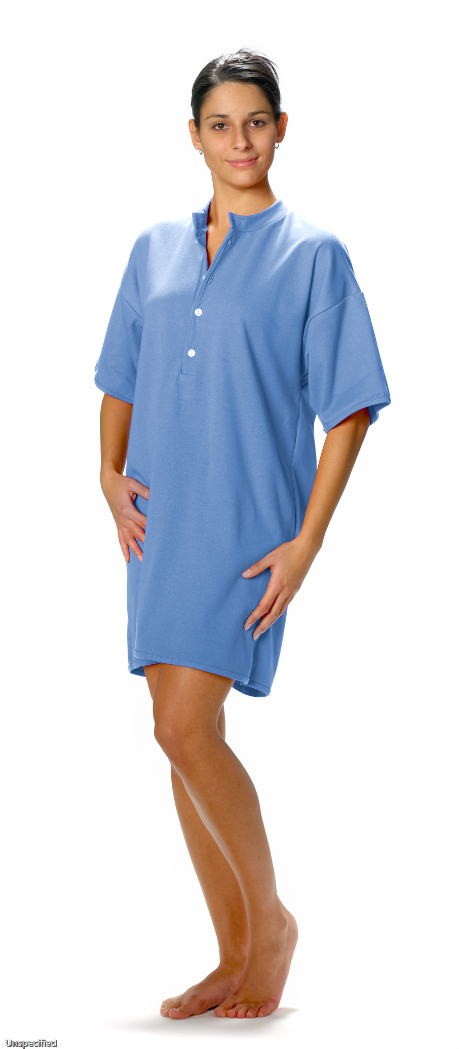 CAREWEAR Pflegehemd 8005, kurzärmlig für Damen und Herren mit Knopfverschluss S fichte