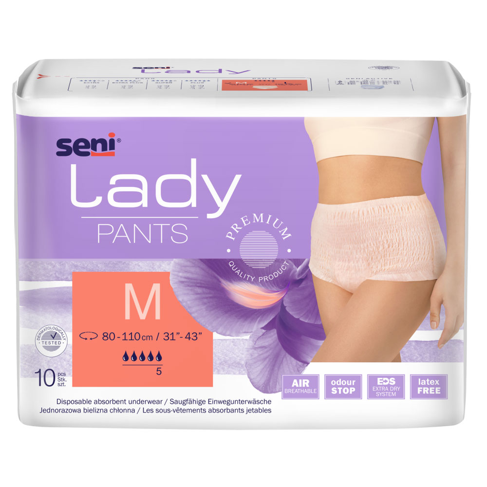 SENI Lady Pants - Einwegslip für Frauen - Medium (M) - 10 St. Packung