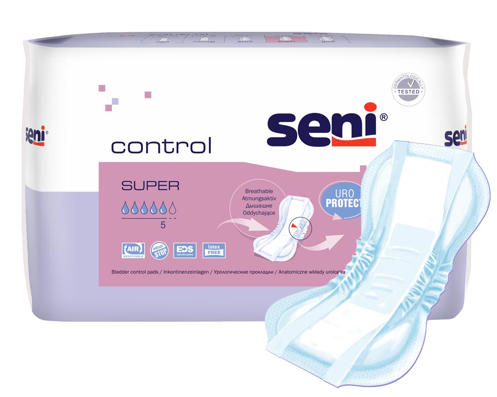 SENI Control SUPER - Inkontinenzeinlagen - (12x15 Stück Karton)