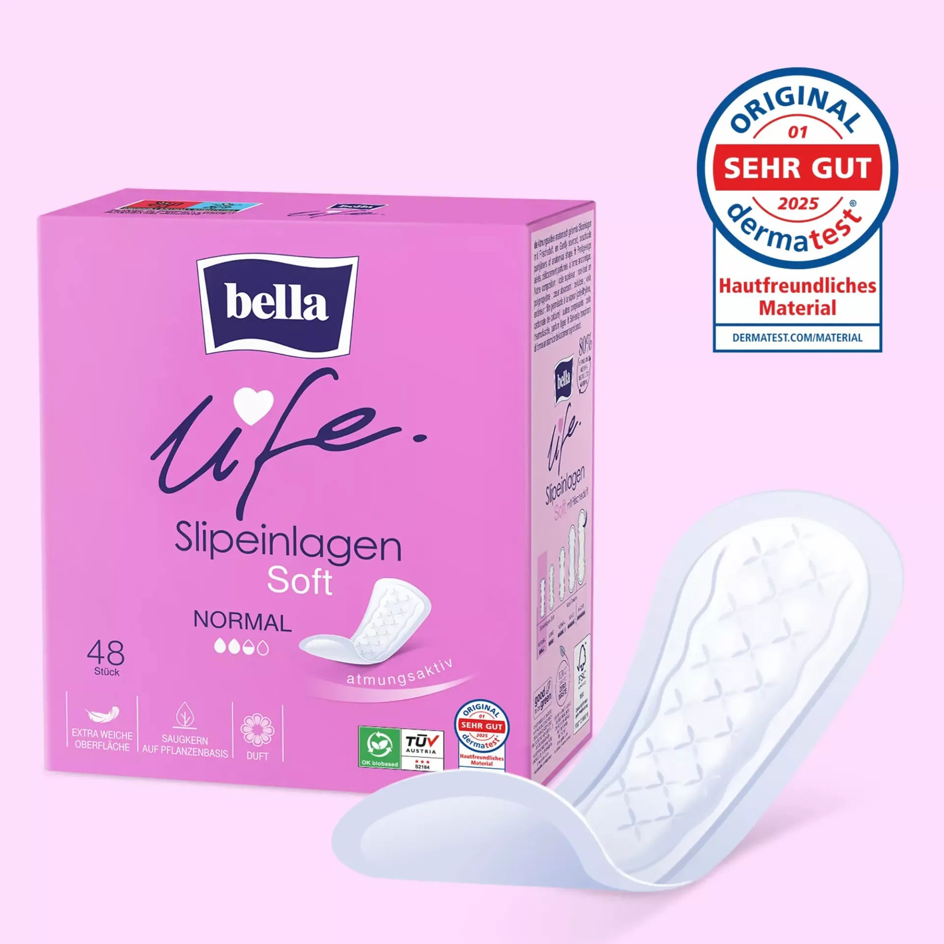 Bella Slipeinlagen Soft NORMAL mit Frischeduft - 48 St. Pack Bella Slipeinlagen Soft NORMAL mit Frischeduft - 48 St. Pack