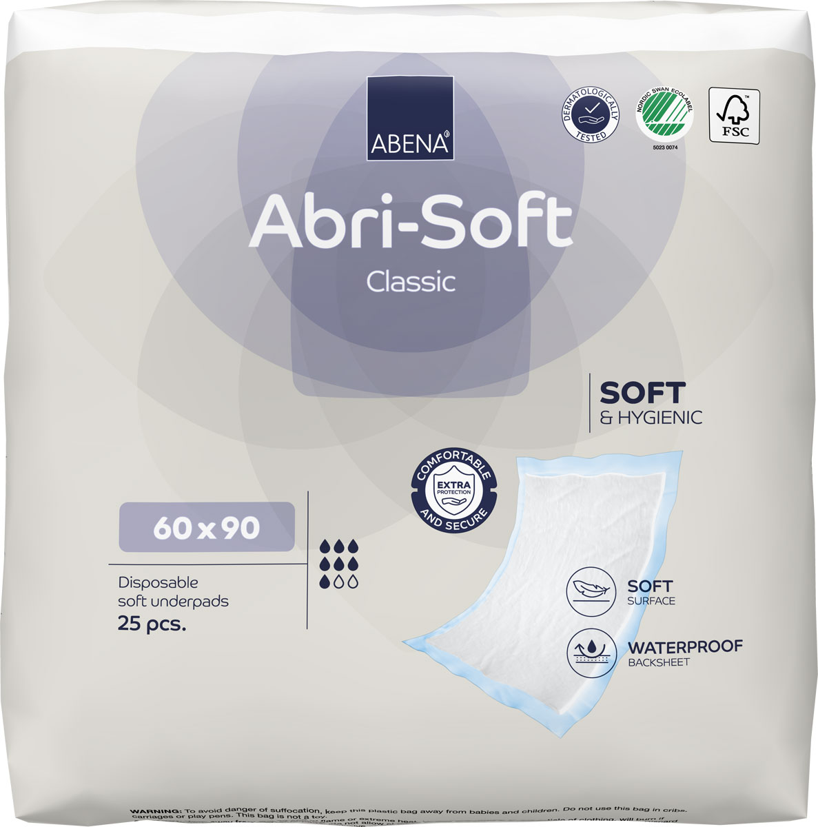 ABENA Abri-Soft CLASSIC Betteinlagen 60 x 90cm - 4x25 (100) Stück