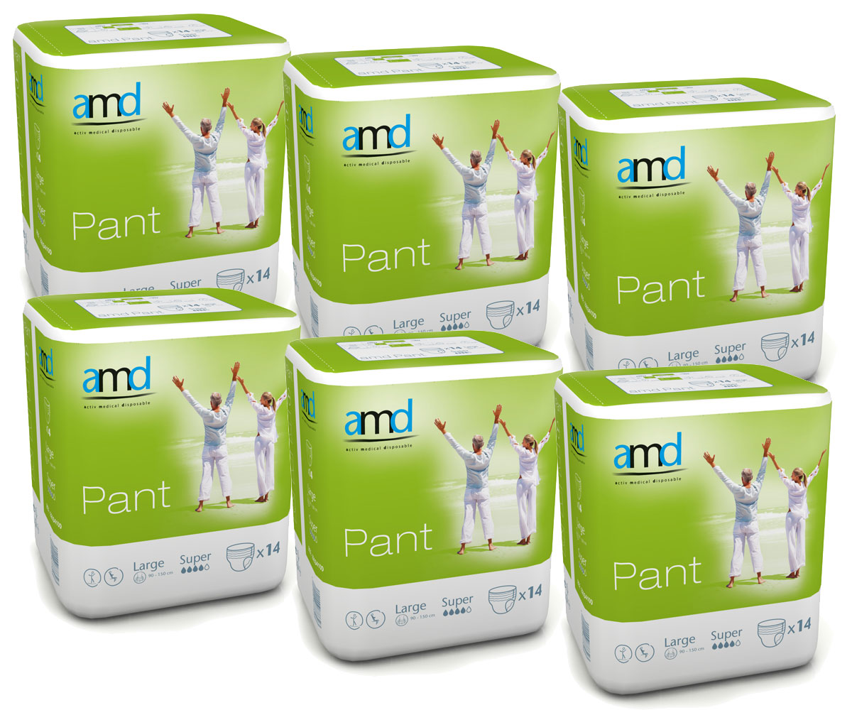 AMD Pant (SUPER) - Inkontinenzpants - Gr. Large (L) - 6x14 St. Karton