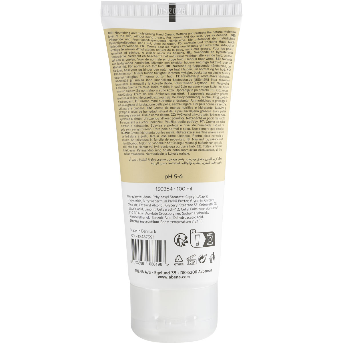 ABENA Handcreme - ohne Farb- & Parfümstoffe, 35% Fett - 100ml Tube ABENA Handcreme - ohne Farb- & Parfümstoffe, 35% Fett - 100ml Tube