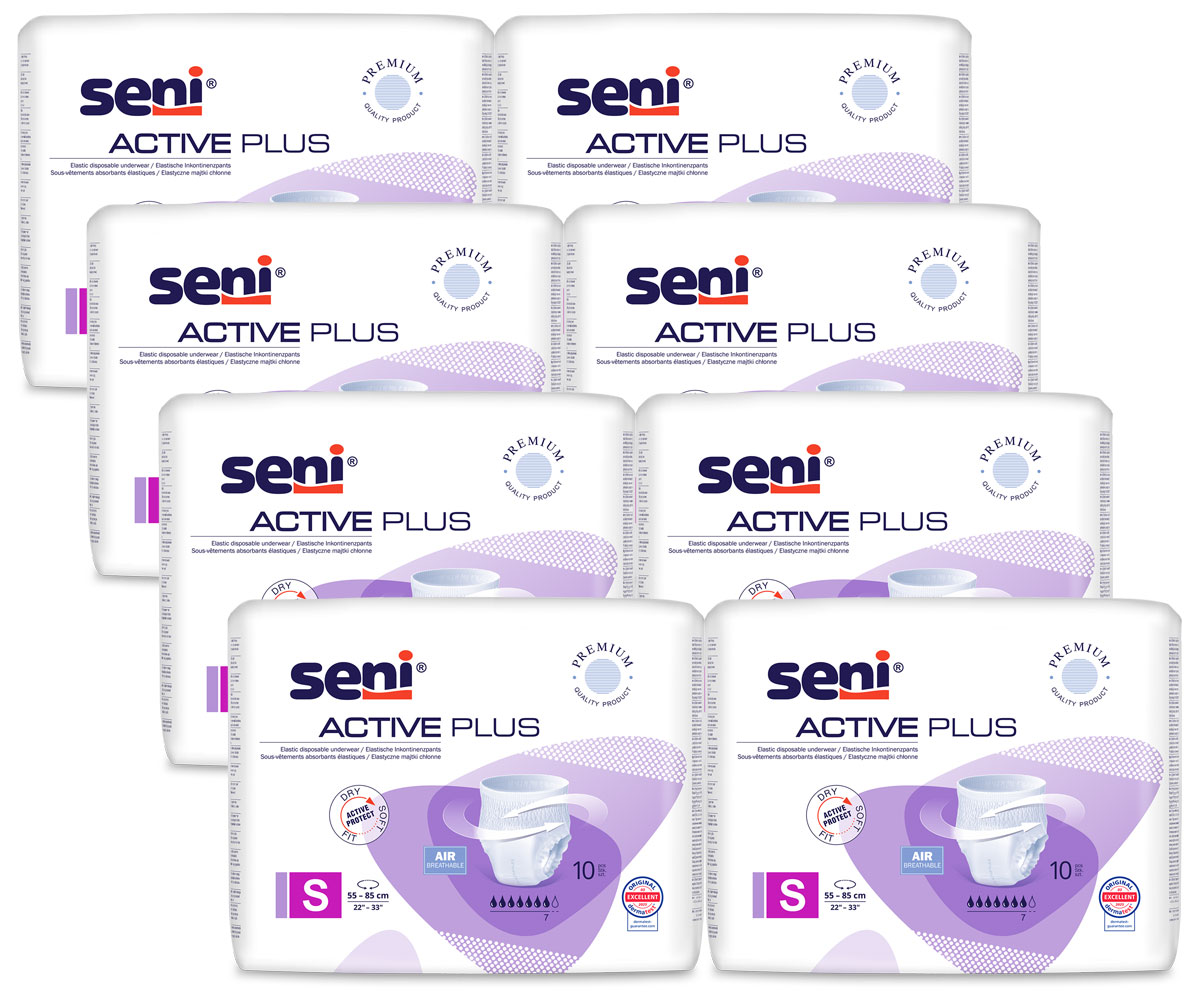 SENI Active PLUS - Inkontinenzslip SMALL (8x10) 80 Stück