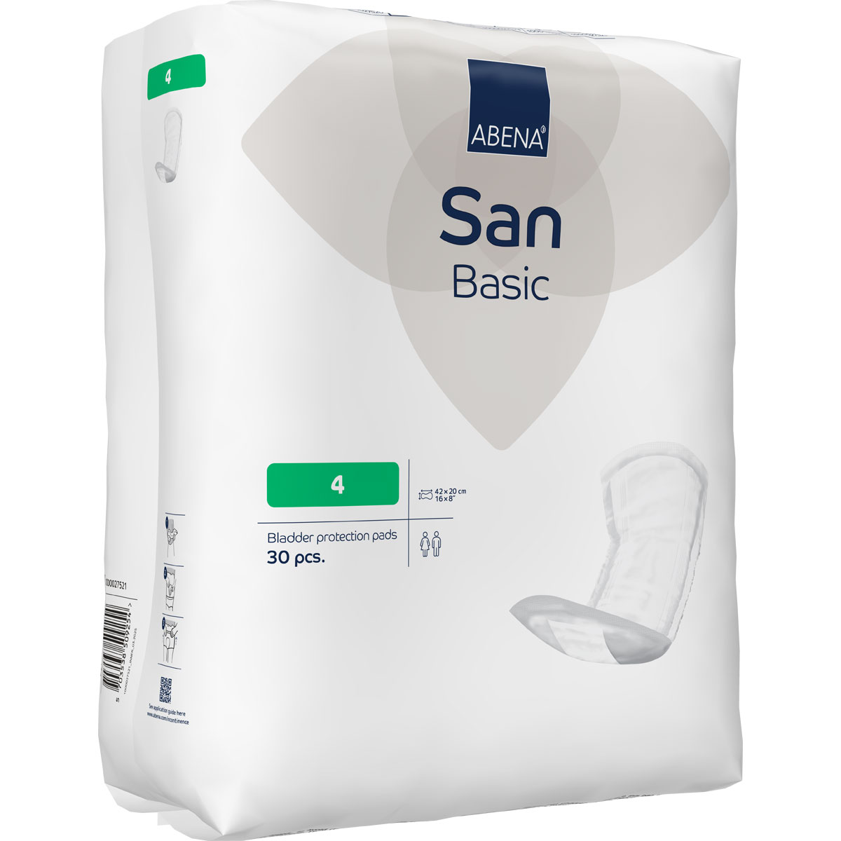 ABENA San Basic 4 - Inkontinenz-Einlagen - Saugkraft: 740ml ABENA San Basic 4 - Inkontinenz-Einlagen - Saugkraft: 740ml - 30 Stück Pack