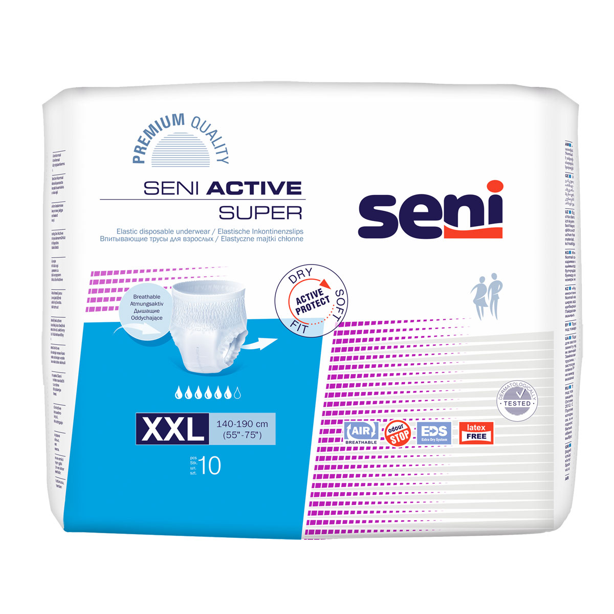 SENI Active SUPER - Inkontinenzslip XX-Large (XXL) 10 Stück Einzelpackung