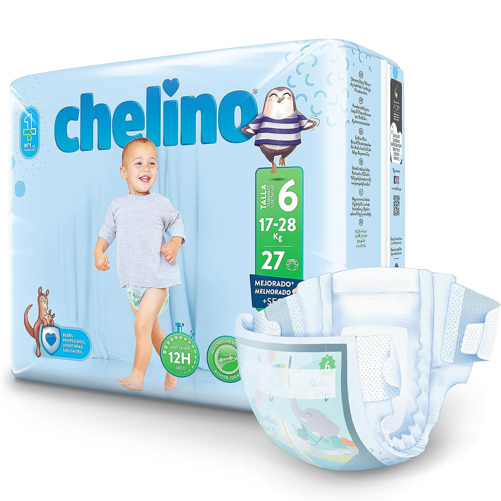Chelino Design- Windeln (T6) EXTRA LARGE 17-28kg 27 Stück Einzelpack