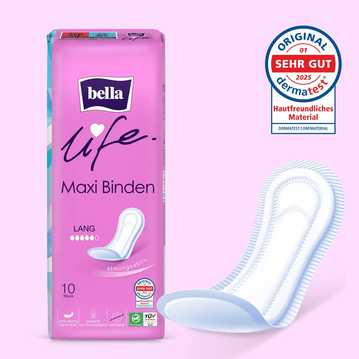 Bella Maxi - klassische Damenbinden - LONG - 10 St. Pack