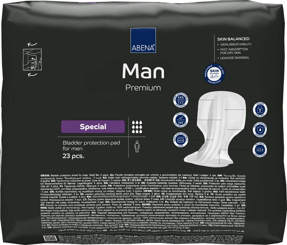 Deteilansicht ABRI-MAN Spezial Herrenvorlagen
