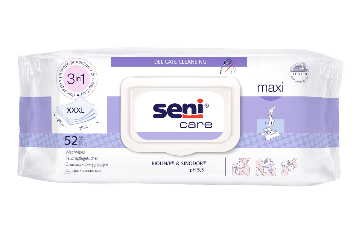 Seni Care maxi Feuchttücher - 52er Packung