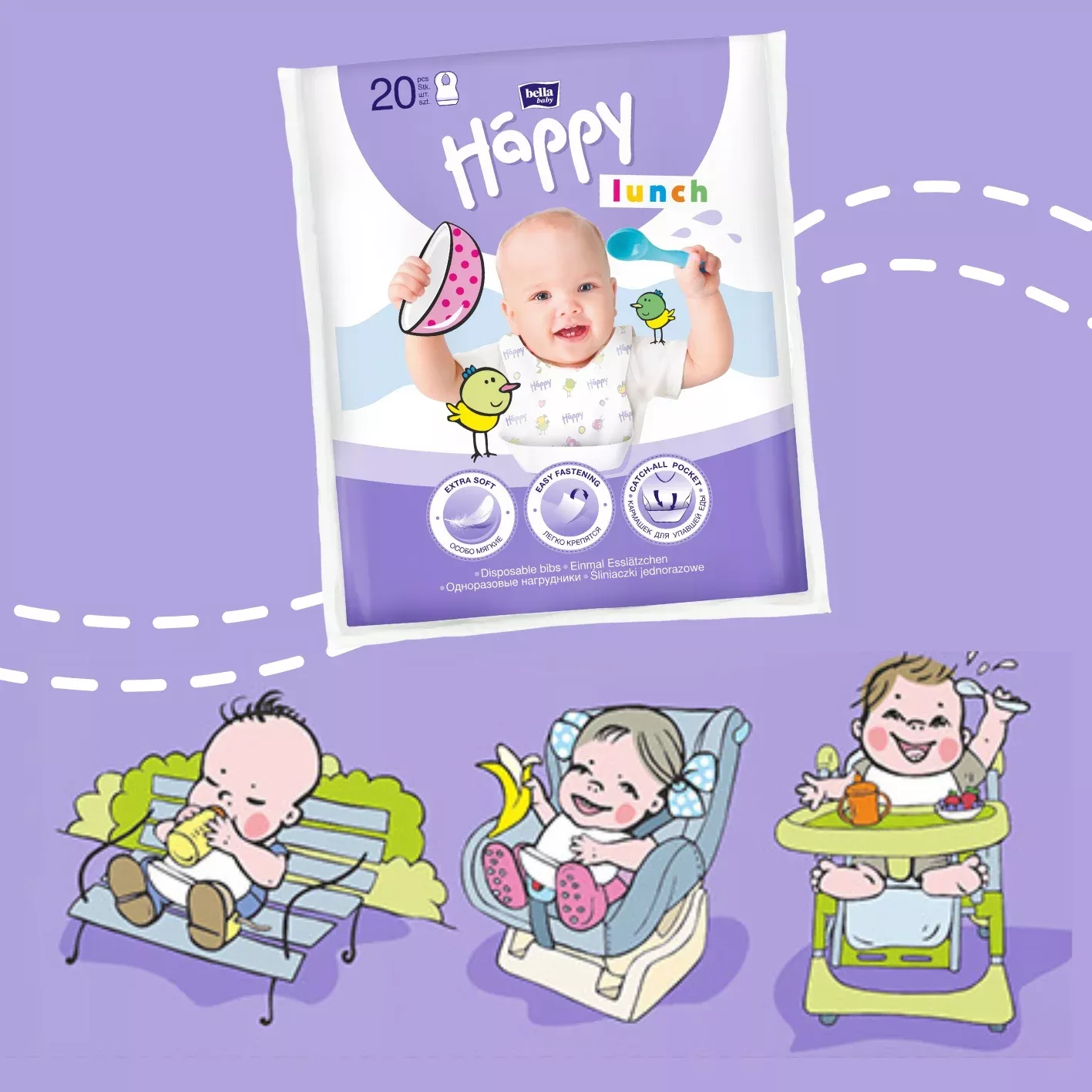 Bella Baby Happy Lunch - Einweglätzchen - 20 St. Packung