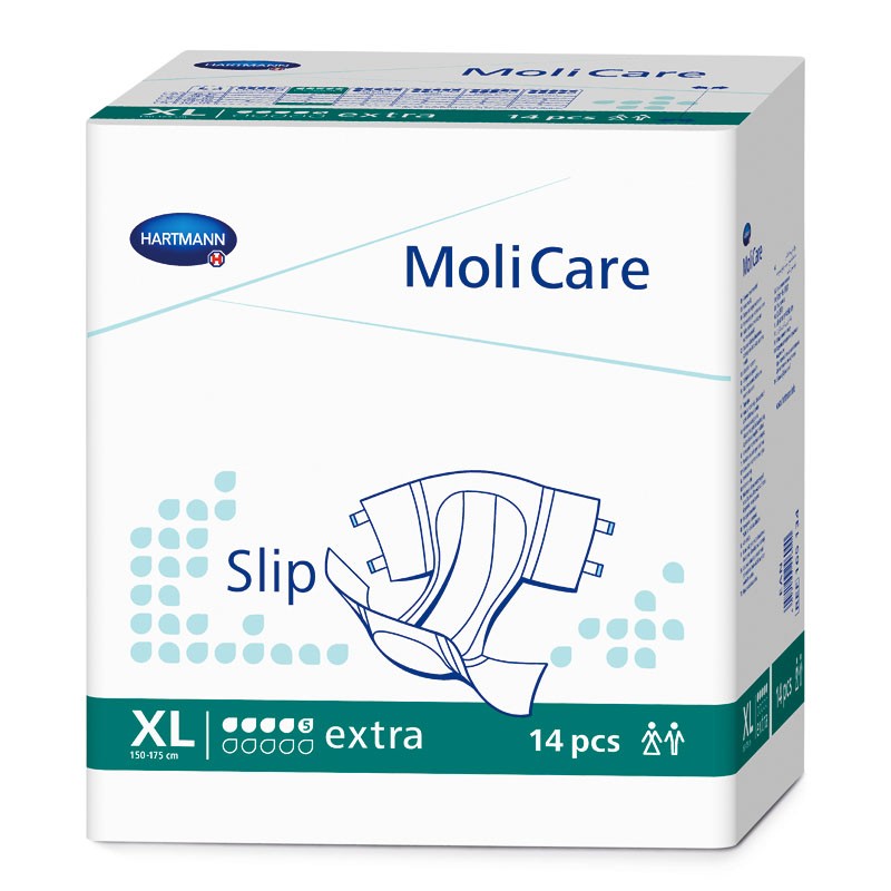 HARTMANN MoliCare® Slip (EXTRA 5 Tr.) X-LARGE (XL) Inkontinenz-Windel - 4x14 Stück