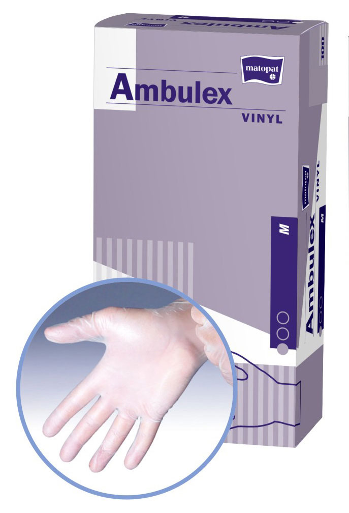 Ambulex Einmalhandschuhe Vinyl puderfrei 100 Stück Größe XL