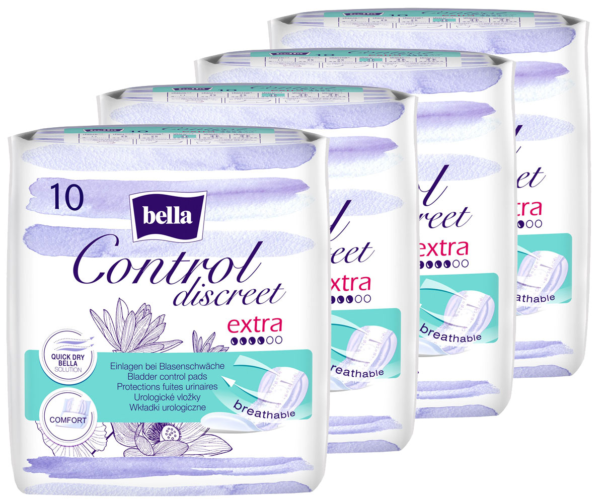 Bella Control Discreet - EXTRA - Hygieneeinlagen - 4x10 Stück Pack
