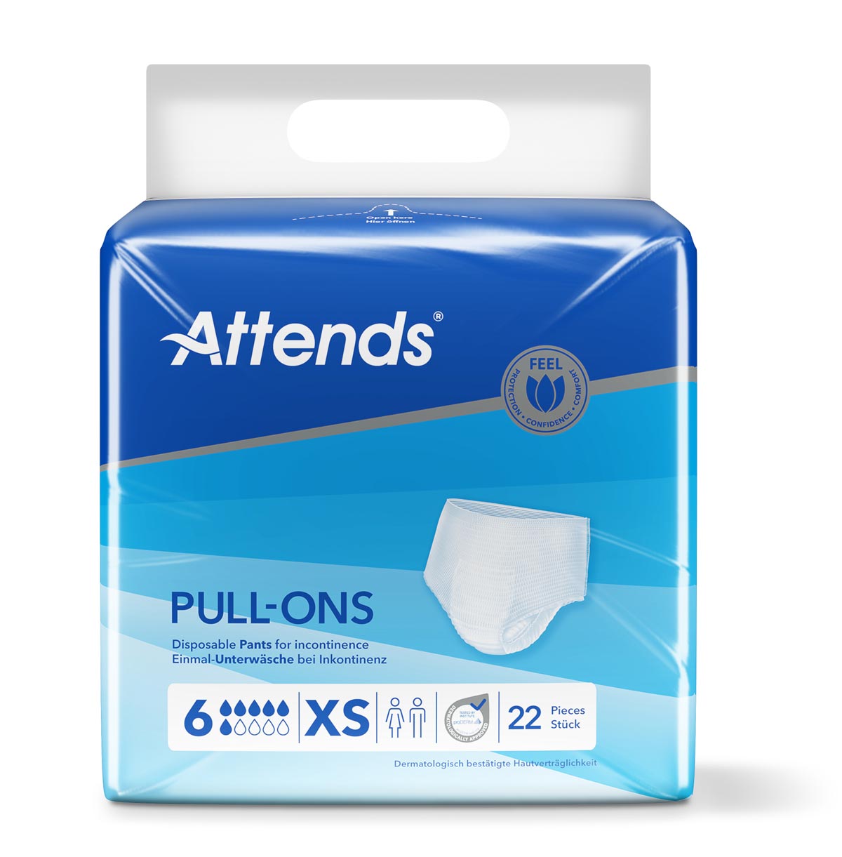 ATTENDS Pull-Ons 6 (Plus) Extra Small (XS) - Pants für Jugendliche - 4x22 Stück