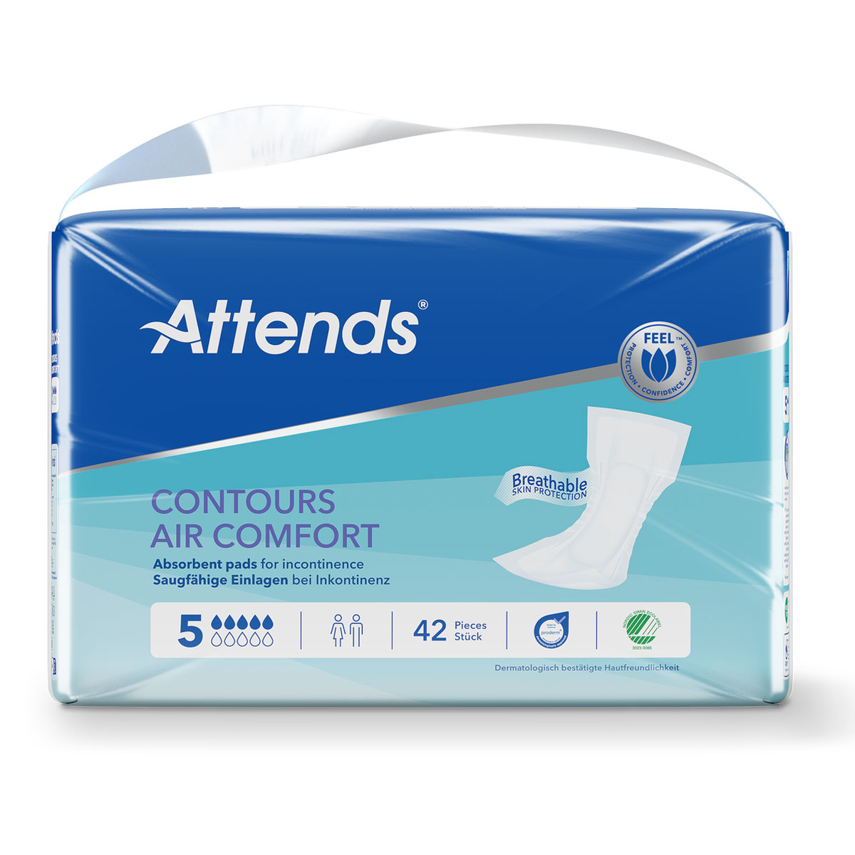 ATTENDS Contours AIR Comfort 5 - atmungsaktive Vorlage - 5x42 Stück
