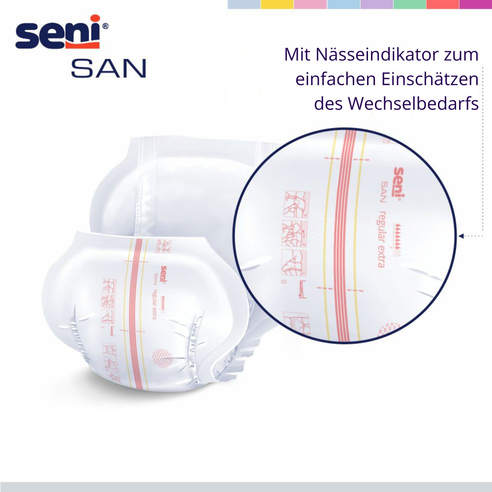 Seni SAN REGULAR EXTRA - anatomische Inkontinenzvorlagen - 30 Stück Einzelpack)