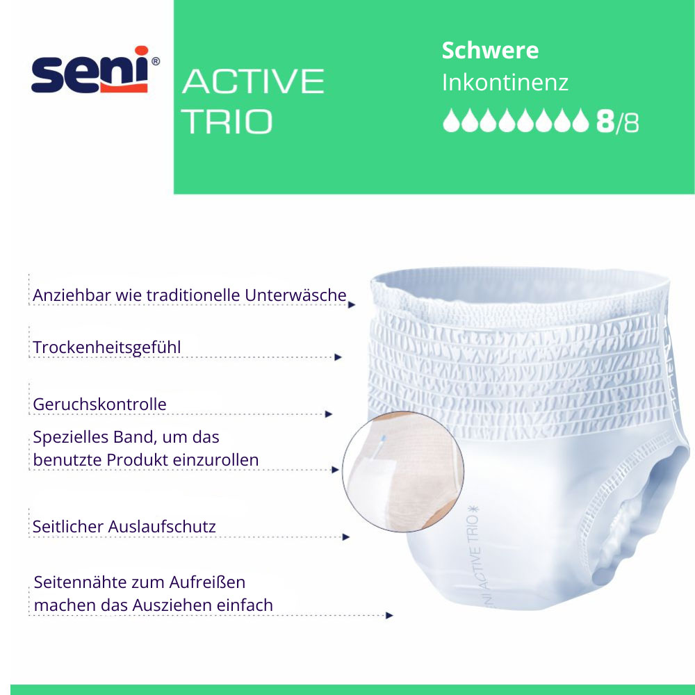 SENI Active TRIO - Inkontinenzslip - X-Large (XL) 6x10 (60) Stück