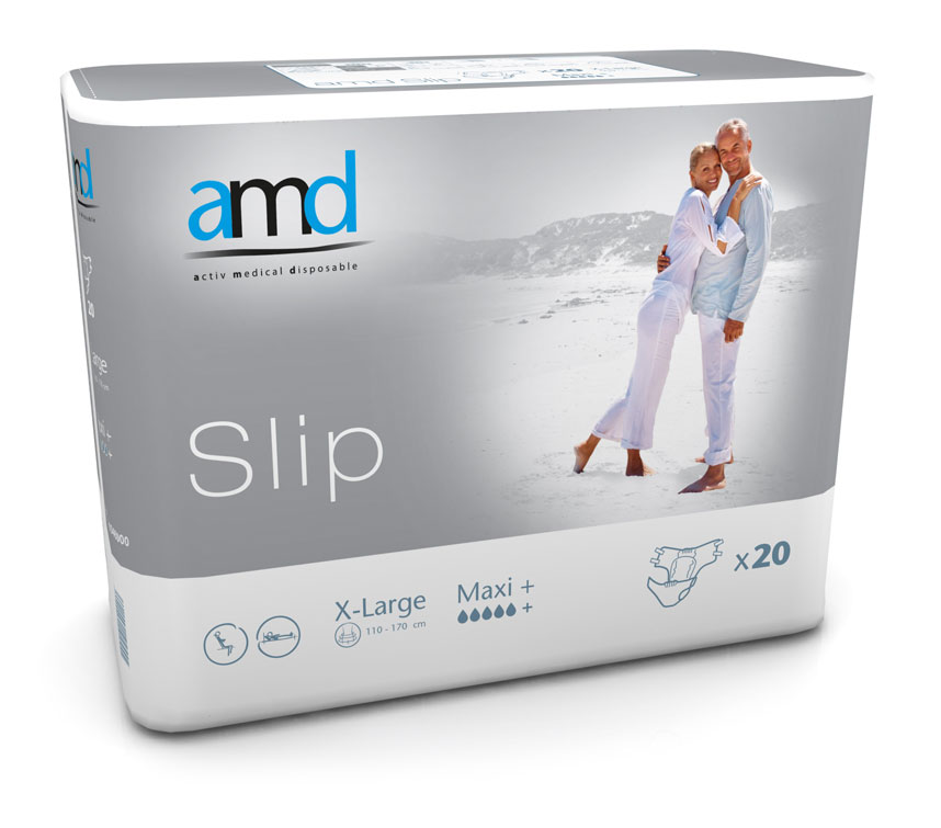 AMD SLIP - (MAXI PLUS) - Inkontinenzwindeln - Gr. X-Large (XL) - 3x20 St. Karton