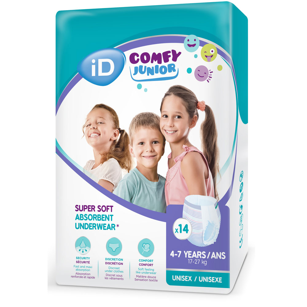 iD Comfy Junior Pants - für Kinder von 4-7 Jahren - 14 Stück Pack