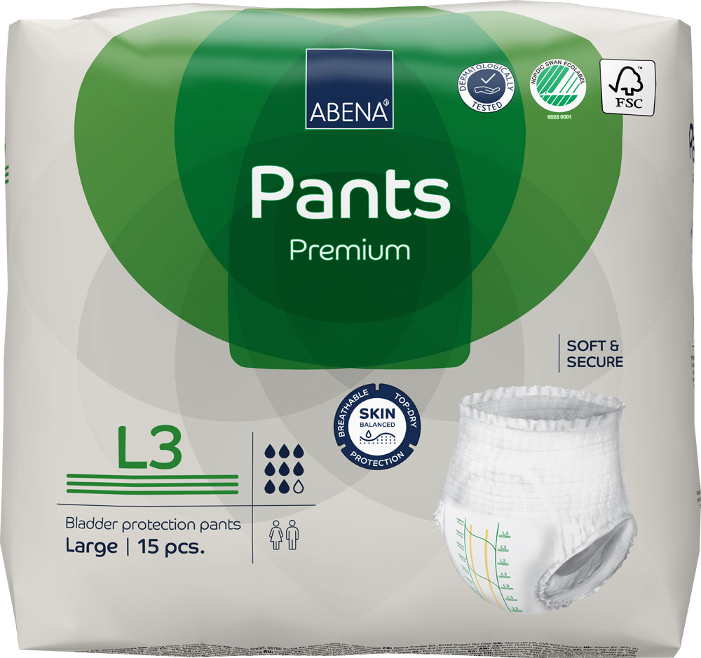 ABENA Pants Premium Large (L3) Saugstärke 3 - 6x15 (90 Stück)