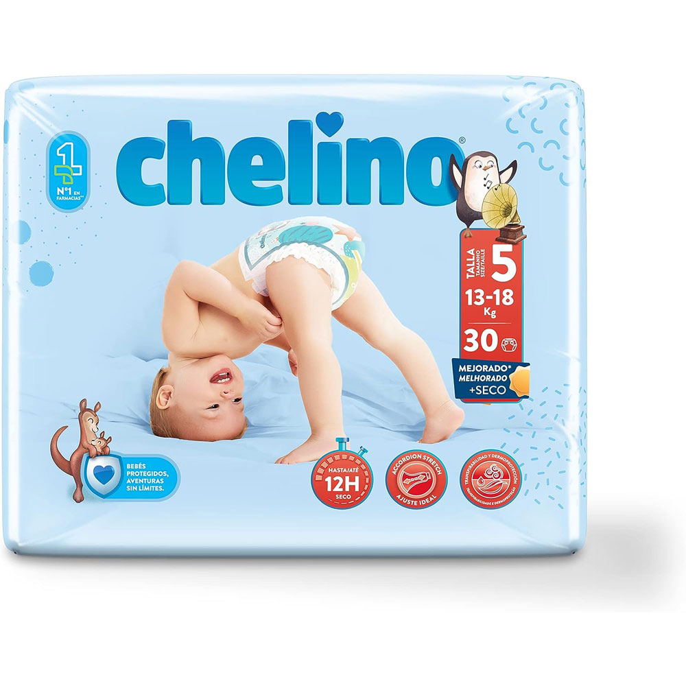 Chelino Design- Windeln (T5) JUNIOR 13-18kg (6x30) Stück Vorteilspack
