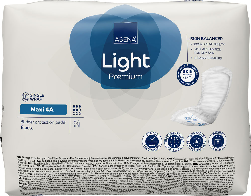 ABENA Light MAXI 4A - Inkontinenzeinlagen für Frauen - 1000ml - 8St. Packung
