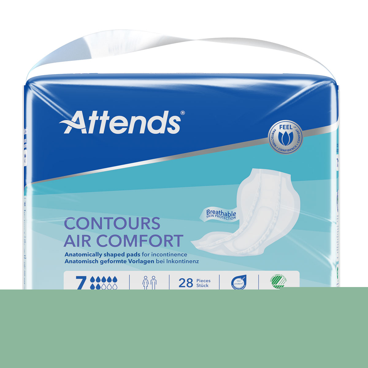 ATTENDS Contours AIR Comfort 7 - atmungsaktive Vorlage - 4x28 Stück
