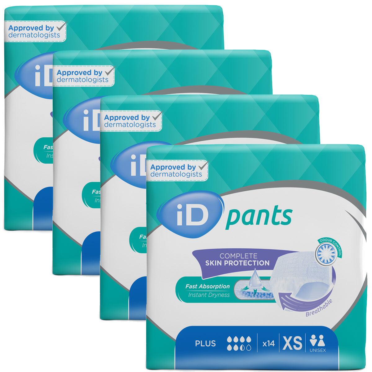 iD Pants PLUS - Inkontinenz-Pants - Gr.  X-Small (XS) - 4x14 St. Karton