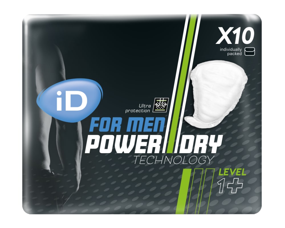 iD for men - Level 1+ - Slipeinlagen für Männer - 10 St. Packung