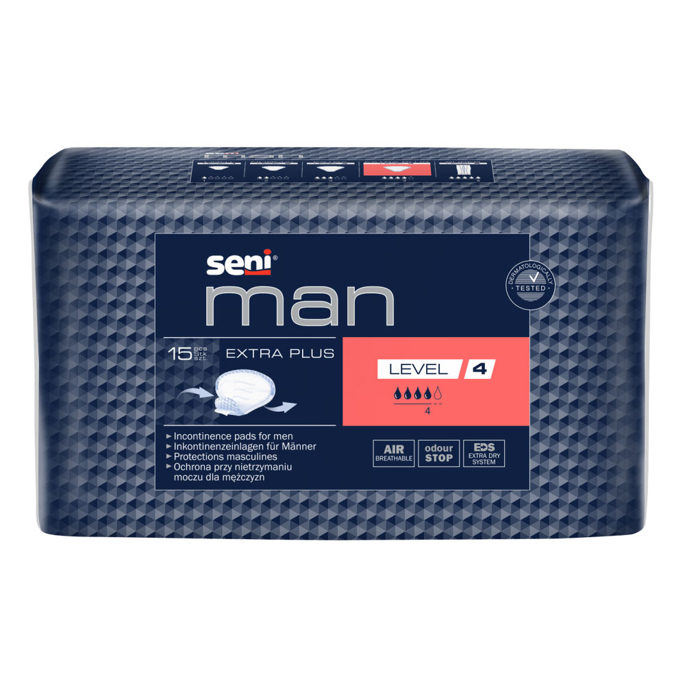SENI Man EXTRA PLUS - LEVEL 4 - 700ml Saugleistung - 15 Stück Einzelpack