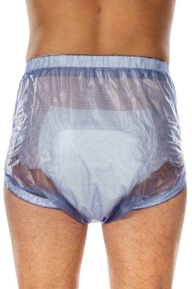 Suprima PVC-Slip - seitlich knöpfbar für Frauen & Männer - No. 9649 L blau transparent