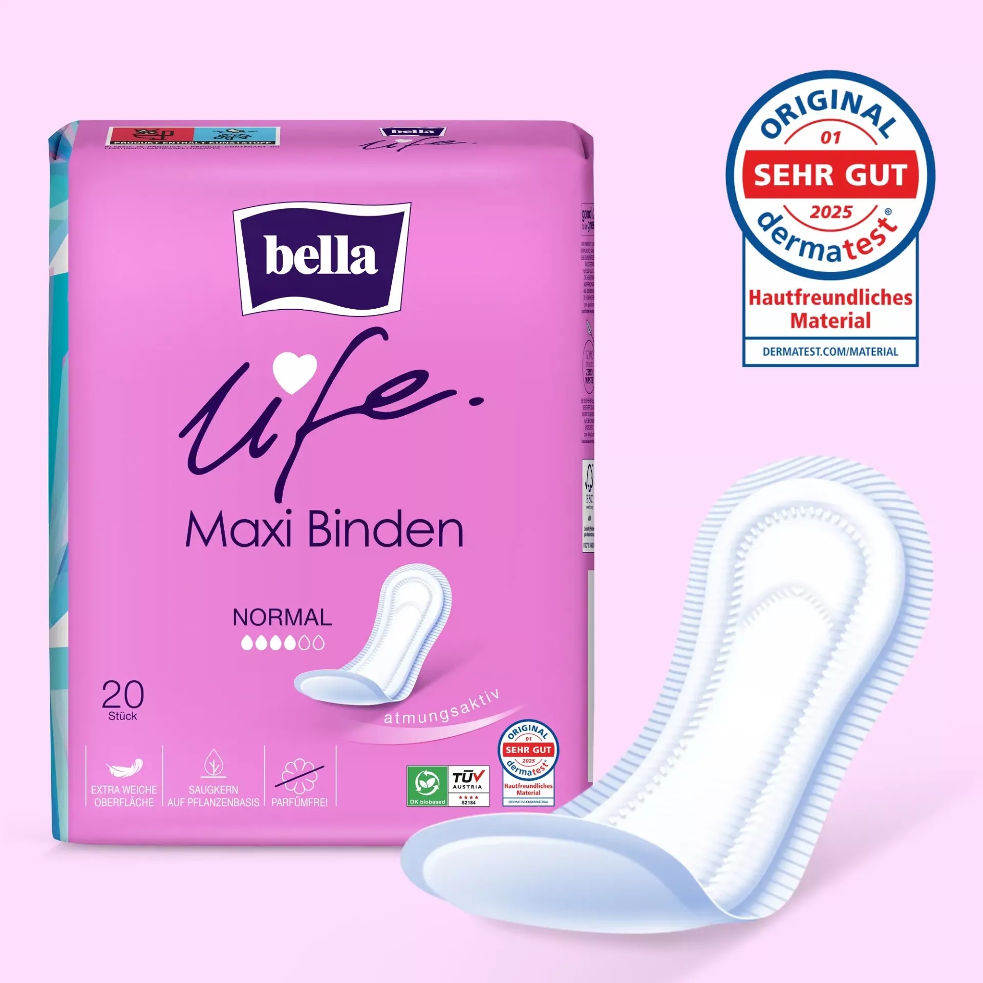 Bella Maxi - klassische Damenbinden - NORMAL - 20 St. Pack