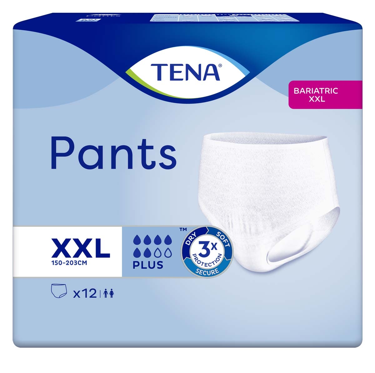 TENA Pants PLUS Bariatric (XXL) - 12 Stück Einzelpack 