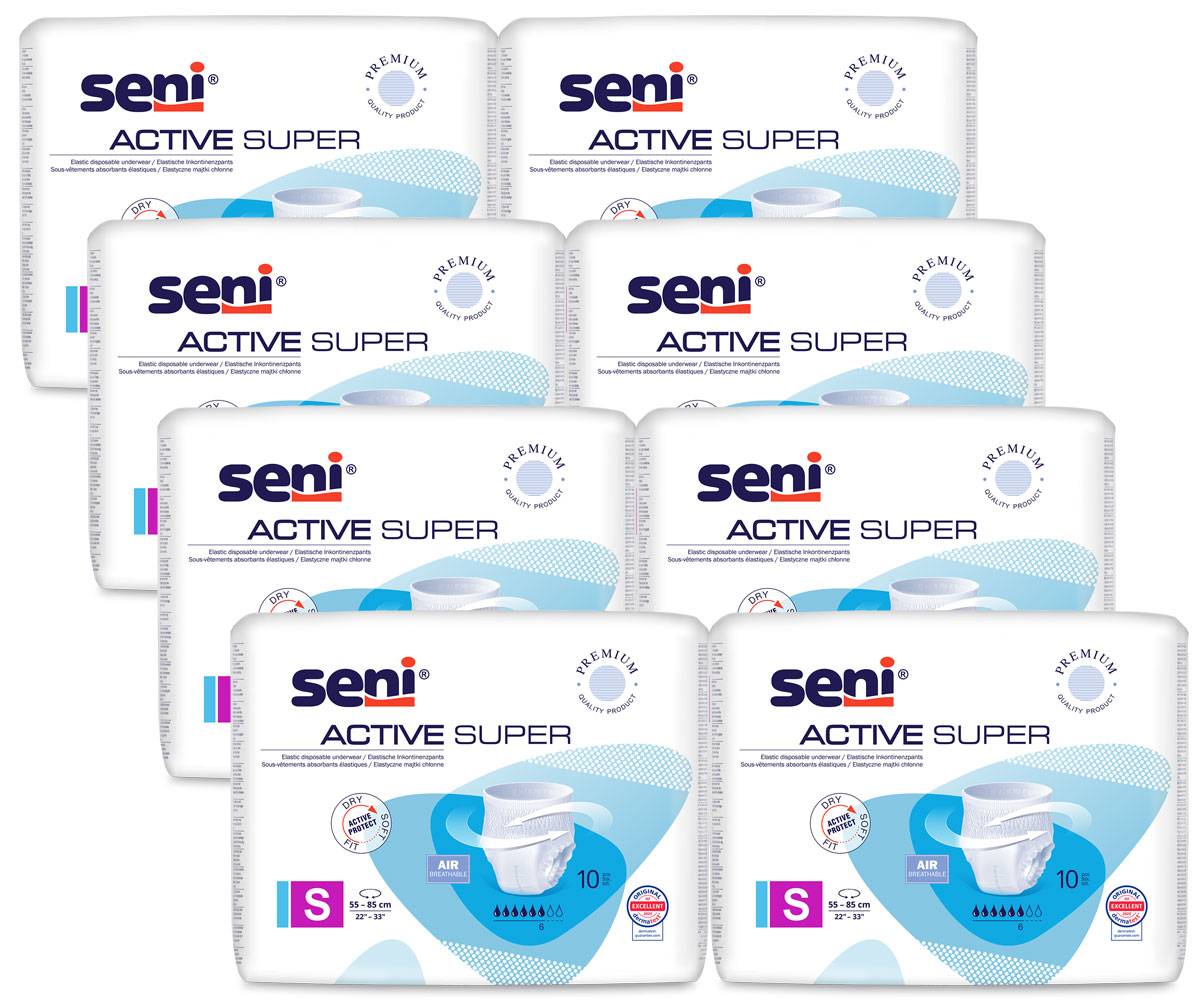 SENI Active SUPER - Inkontinenzslip SMALL (8x10) 80 Stück