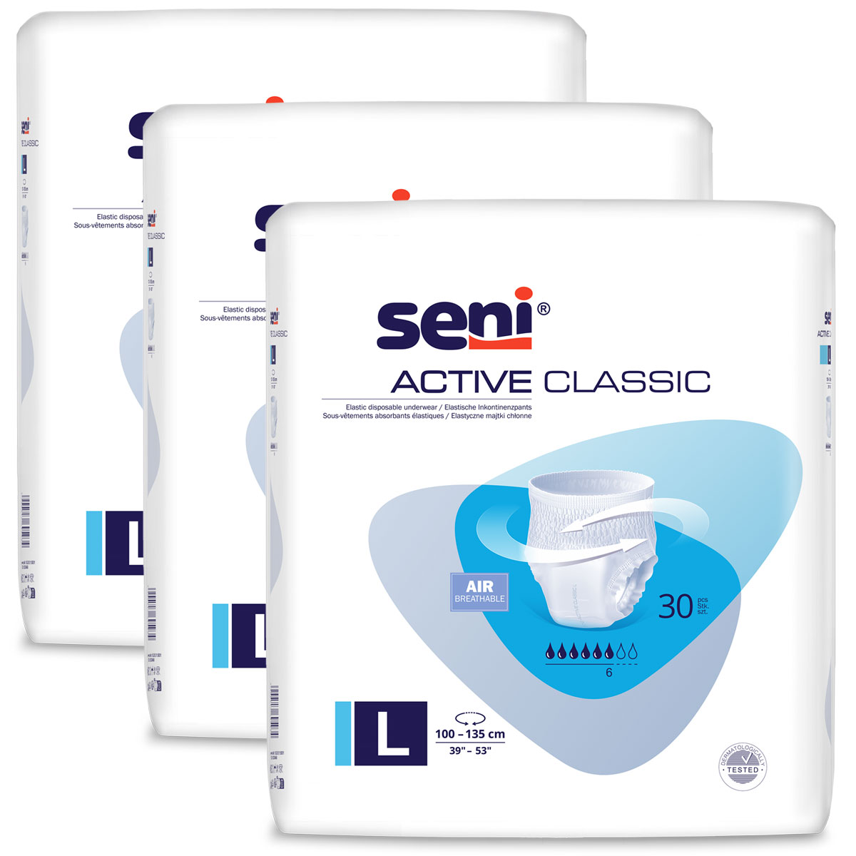 SENI Active CLASSIC Inkontinenzslip Gr. LARGE (3x30 St) Karton
