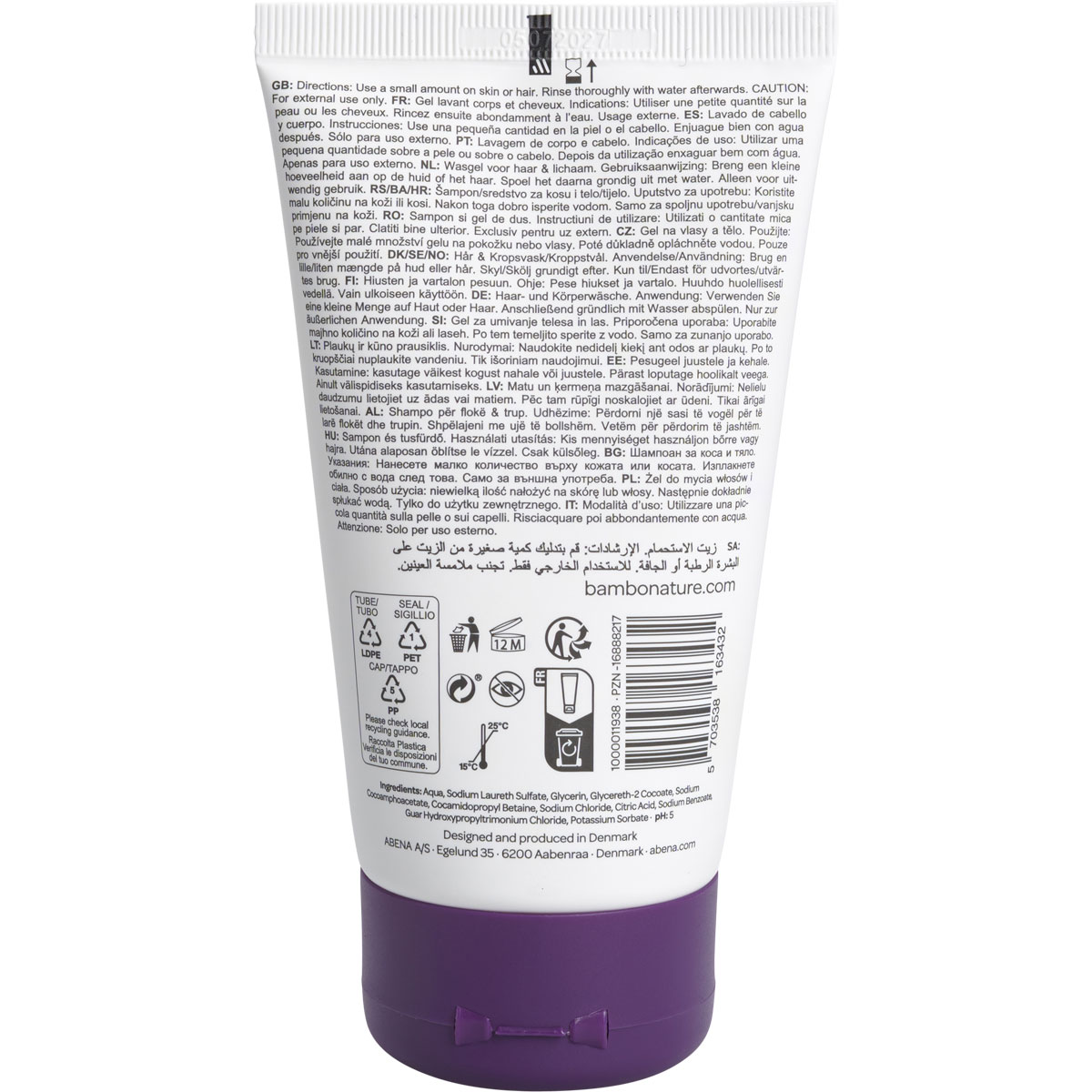 Bambo Nature - Kinder Haar- und Körperwäsche - 150ml Tube