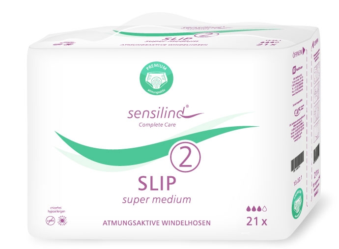 Sensilind SLIP - SUPER Medium (M) - Inkontinenzwindeln - 6x21 Stück 