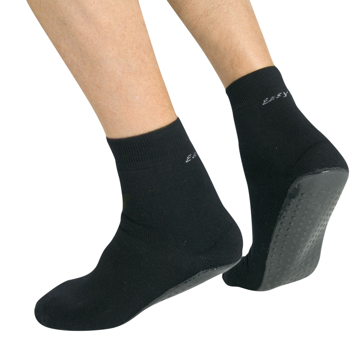 Suprima Anti-Rutsch-Socken für Damen & Herren in schwarz vollflächig gummiert Gr. 39-42