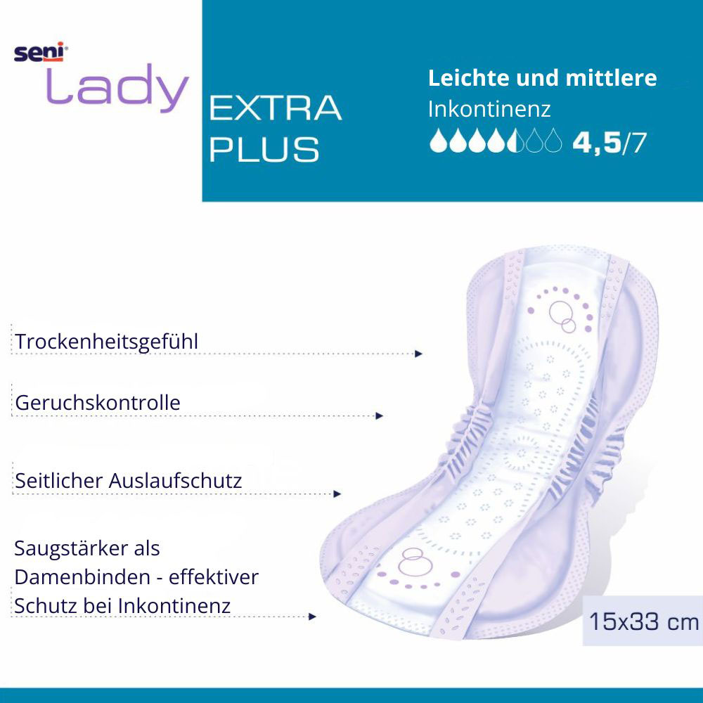 SENI Lady EXTRA PLUS - 580ml Saugleistung - 15 Stück Pack
