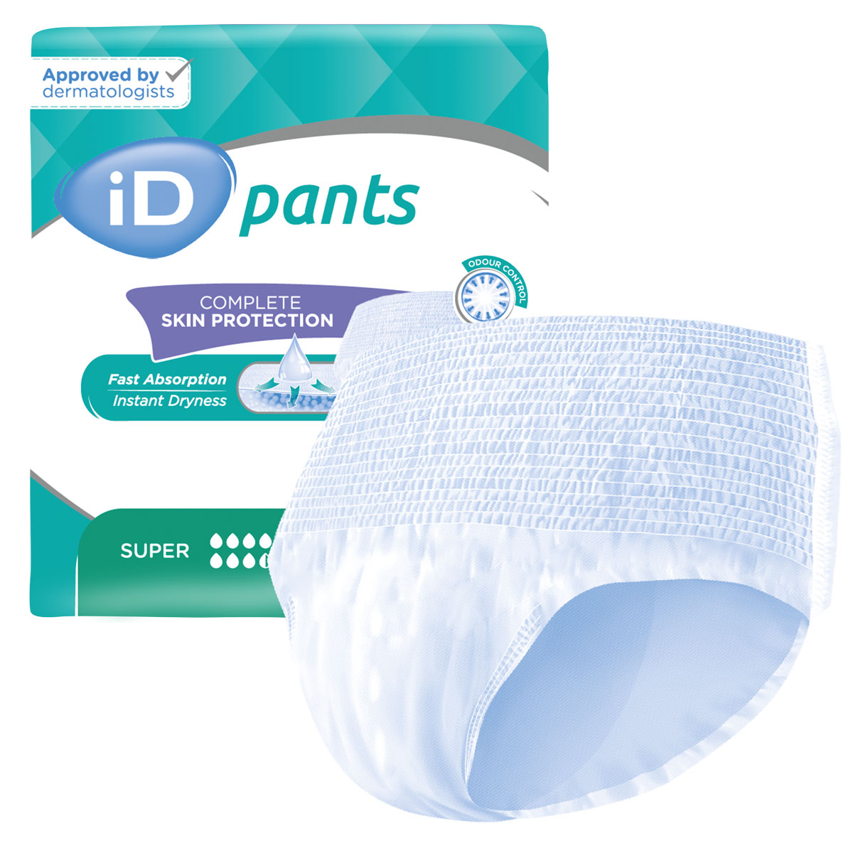iD Pants SUPER - Inkontinenz-Pants - Gr. Medium (M) - 12 St. Packung