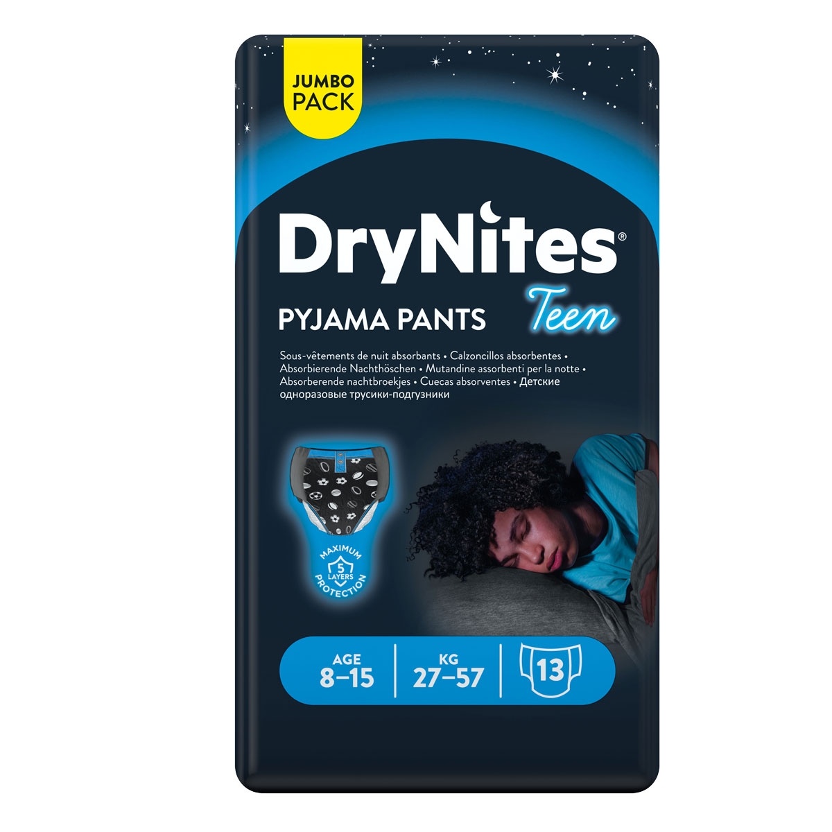 Huggies DryNites® 8-15 Jahre / 27-57 KG für Jungen (13 Stück Einzelpack)