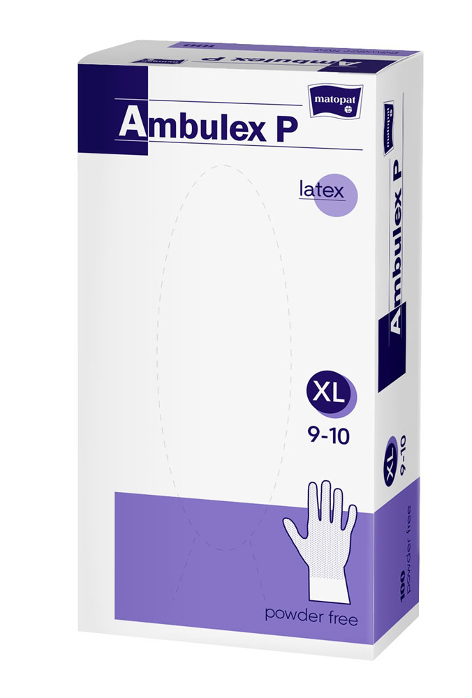 Ambulex Einmalhandschuhe Latex puderfrei 100 Stück Größe M