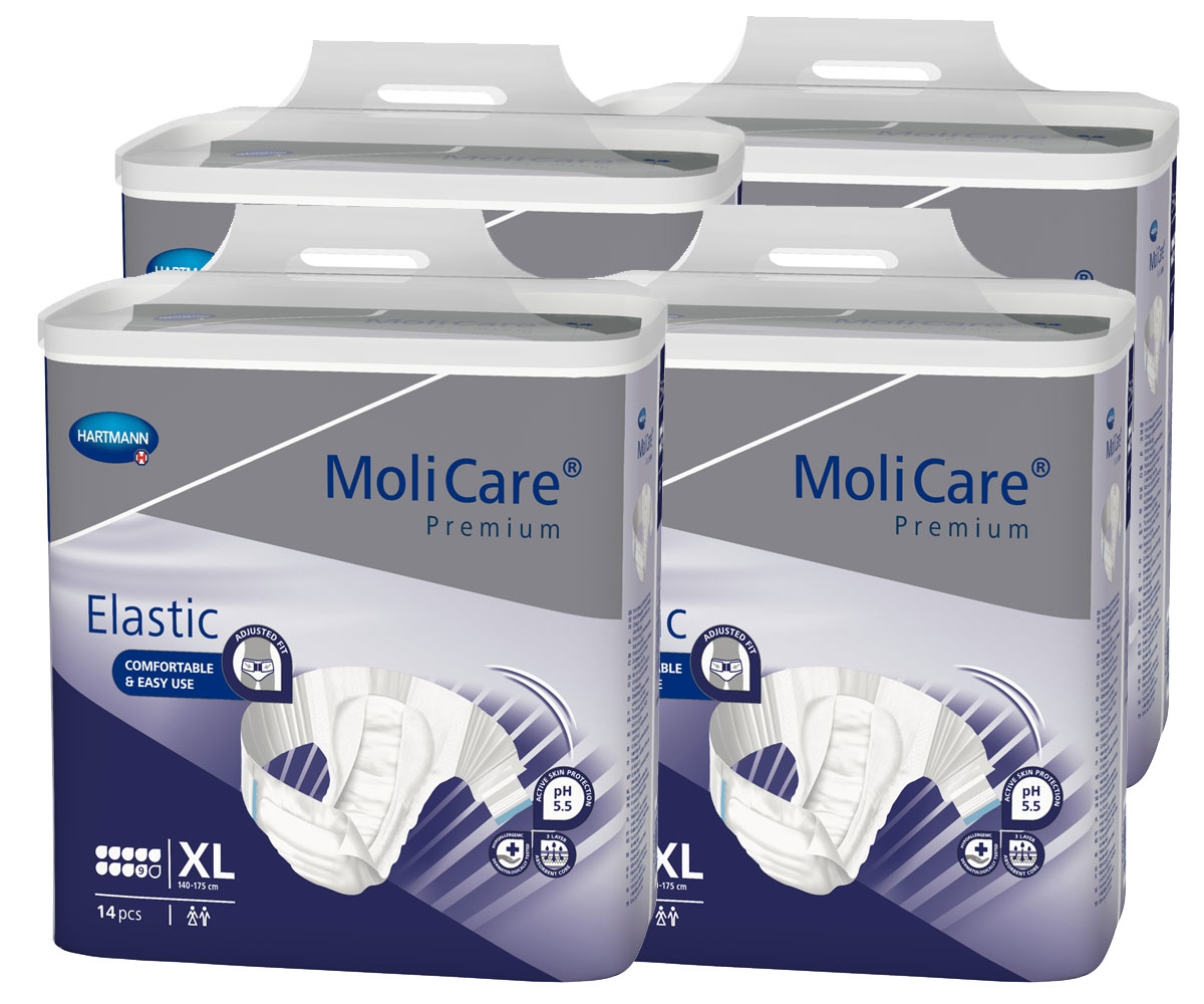 Inkontinenzslip MoliCare Prem. Elastic - 9 Tropfen - Gr. XL | 56 Stück
