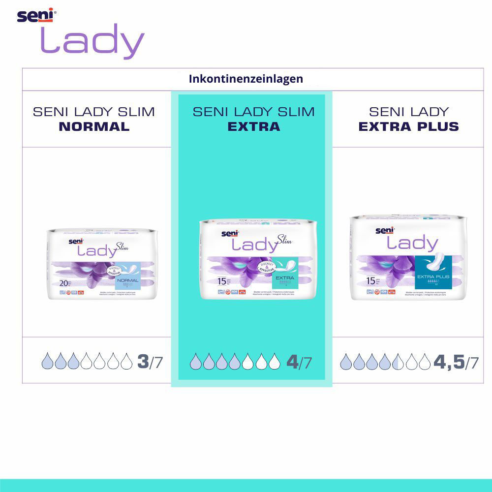 SENI Lady Slim EXTRA - 470ml Saugleistung - 15 Stück Pack
