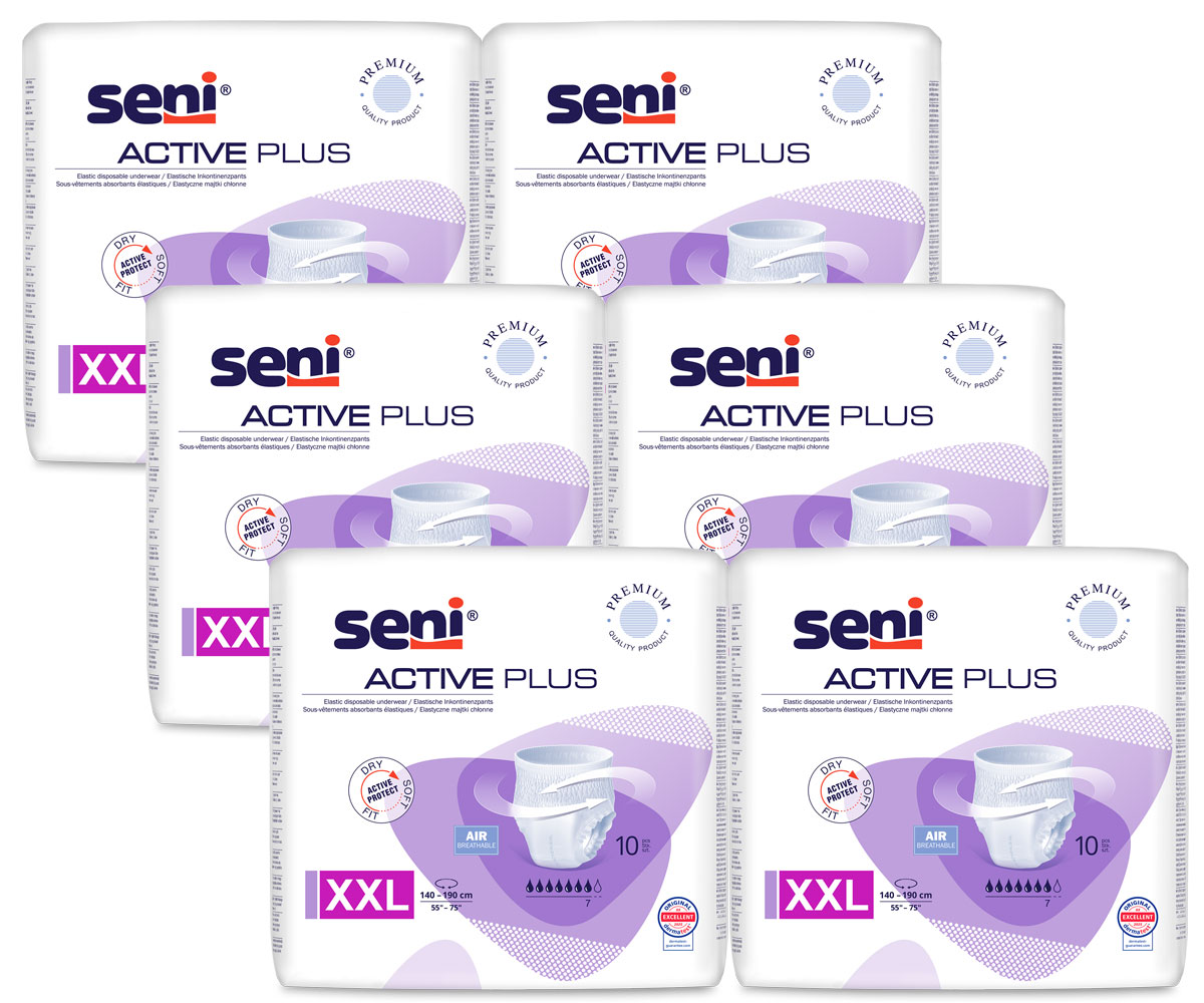 SENI Active PLUS XXL Pants - Inkontinenzpants | 6x10 (60) St. Karton
